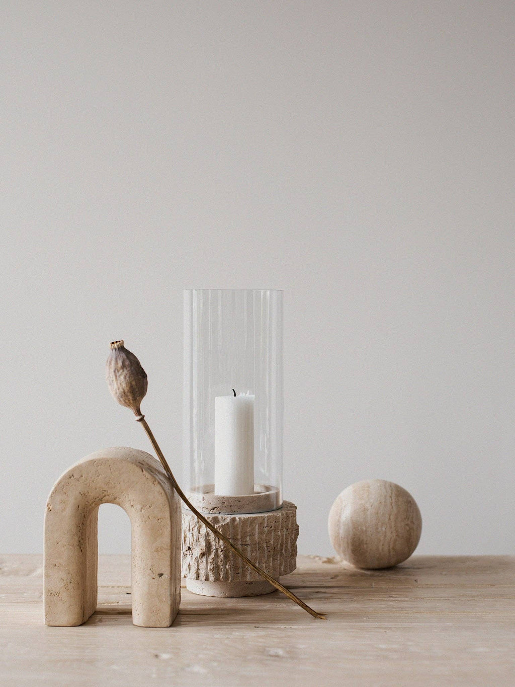 Travertijn boekensteun